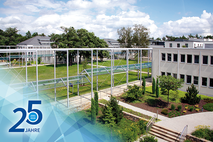 Blick vom Haus 4 auf den Campus