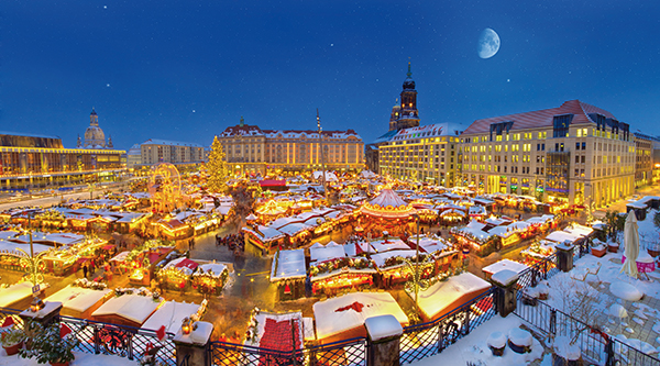 Dresdner Striezelmarkt in der Dämmerung - Foto: Torsten Hufsky, DMG