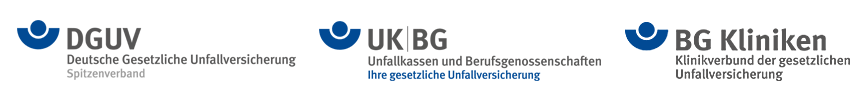 Logos der gesetzlichen Unfallversicherung und der BG Kliniken